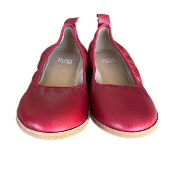 NEW Eileen Fisher Notion Ballet Flat in Cranberry - Size 6 - Picture 6 of 7
